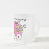 Nieuwe mammie baby-overhemden en cadeautjes matglas koffiemok (Voorkant rechts)