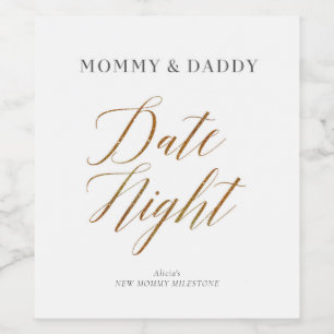 Nieuwe mammie-momenten Datum acht wijnlabels Wijn Etiket