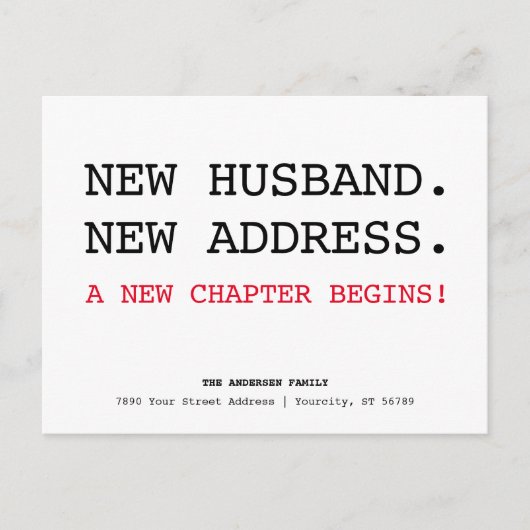 Nieuwe man richt zich op eenvoudige minimalistisch aankondigingskaart (Voorkant)