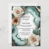 Nieuwe Marmeren Monstera Smaragd Groene en Gouden  Kaart (Voorkant)