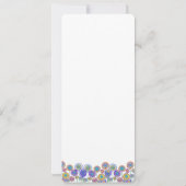 Nieuwe Maten 4.25x9.25 Leuke Bloem Huwelijksuitnod Kaart (Achterkant)