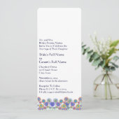 Nieuwe Maten 4.25x9.25 Leuke Bloem Huwelijksuitnod Kaart (Staand voorkant)