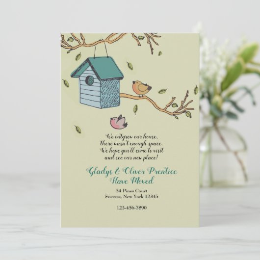 Nieuwe mededeling Home Moved Kaart (Staand voorkant)