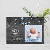 Nieuwe mededeling van de baby-jongen/bedankt uw ka bedankkaart (Staand voorkant)