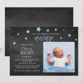 Nieuwe mededeling van de baby-jongen/bedankt uw ka bedankkaart (Voorkant / Achterkant)