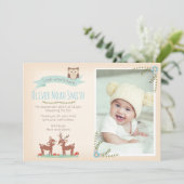 Nieuwe mededeling van de baby-jongen/bedankt uw ka bedankkaart (Staand voorkant)