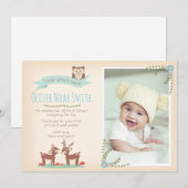 Nieuwe mededeling van de baby-jongen/bedankt uw ka bedankkaart (Voorkant / Achterkant)