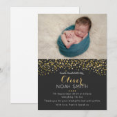 Nieuwe mededeling van de baby-jongen/bedankt uw ka bedankkaart (Voorkant / Achterkant)