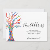 Nieuwe mededeling voor kleurrijke boomstructuur vo aankondiging (Voorkant)