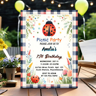 Nieuwe Meisjes Liefde Bug Picknick Polka Dot 1e Ve Kaart