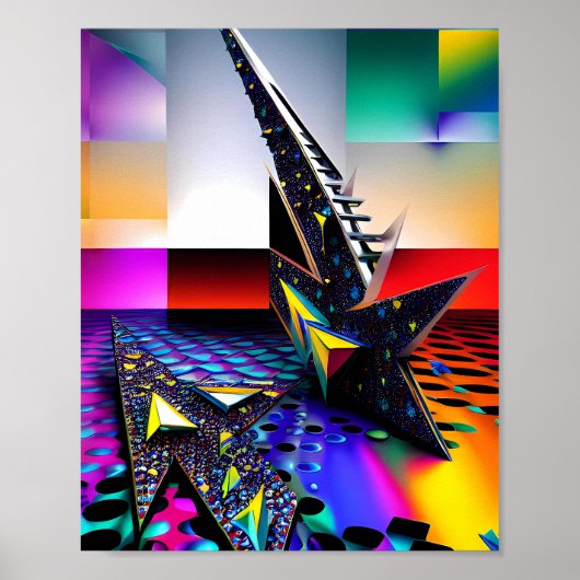 Nieuwe Memphis Design Vistas Poster (Voorkant)