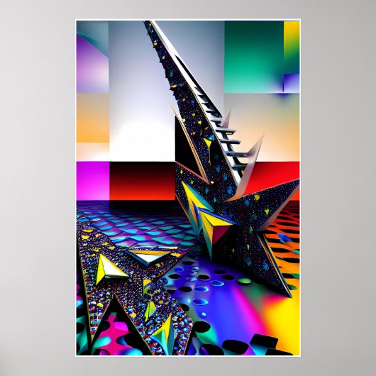 Nieuwe Memphis Design Vistas Poster (Voorkant)