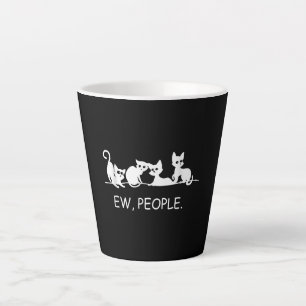 Nieuwe mensen Funny Cat Gezegde Kat Eigenaar G Latte Mok