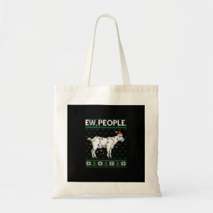 Nieuwe mensen geit santa lelijke kerstcadeau tote bag