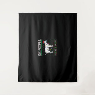 Nieuwe mensen geit santa lelijke kerstcadeau wandkleed