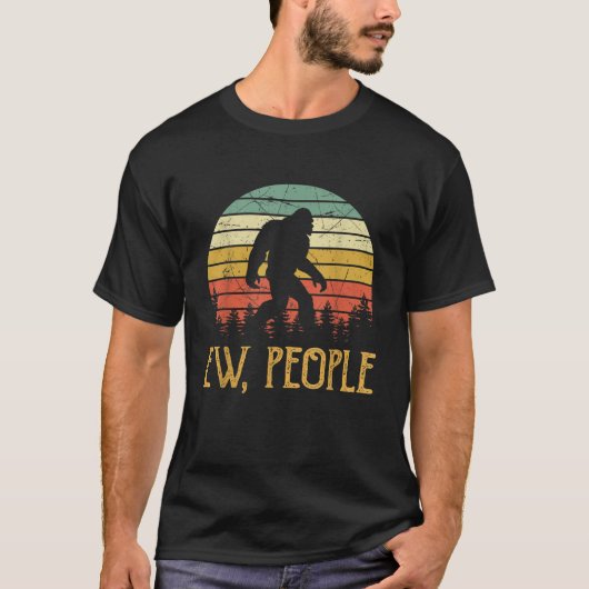 Nieuwe mensen grappen sarcastisch grappig Yeti Sas T-shirt (Voorkant)