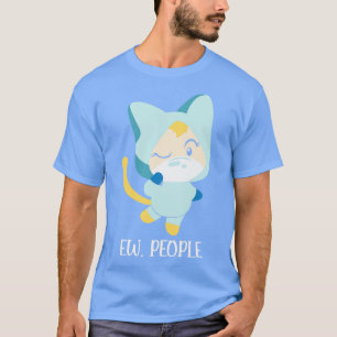 Nieuwe Mensen Grappige Kat Dragen Masker Introvert T-shirt