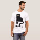 Nieuwe mensen Grappige zwarte kat geschenken voor T-shirt (Voorkant volledig)