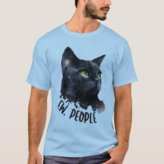 "Nieuwe mensen" kat, sarcastische kat liefhebber c T-shirt