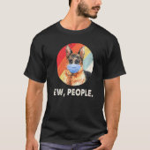 Nieuwe mensen met een Duitse Shepherd Dog die gezi T-shirt (Voorkant)