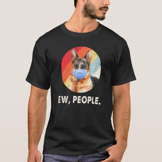 Nieuwe mensen met een Duitse Shepherd Dog die gezi T-shirt (Voorkant)