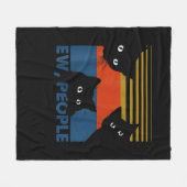 Nieuwe mensen met een kat en een  introop fleece deken (Voorkant (Horizontaal))