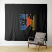 Nieuwe mensen met een kat en een introop wandkleed (In Situ (horizontaal))