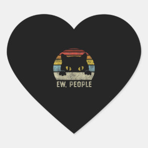 Nieuwe mensen met een kat Funny tegen sociale ins Hart Sticker