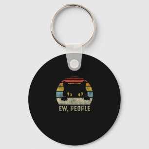 Nieuwe mensen met een kat Funny tegen sociale ins Sleutelhanger