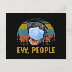Nieuwe mensen Retro Rottweiler Dog Funny Gift Briefkaart