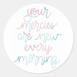 Nieuwe Mercies Pastel Ronde Sticker