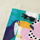 Nieuwe mevrouw | Tropische bladeren Strandlaken (In situ)