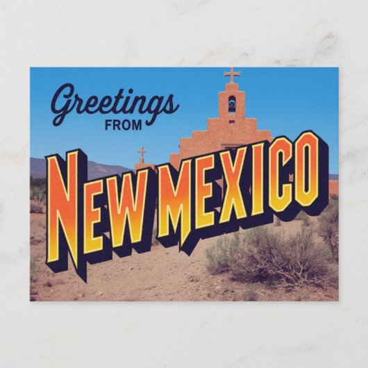 Nieuwe Mexicaanse Adobe Missie Briefkaart (Voorkant)