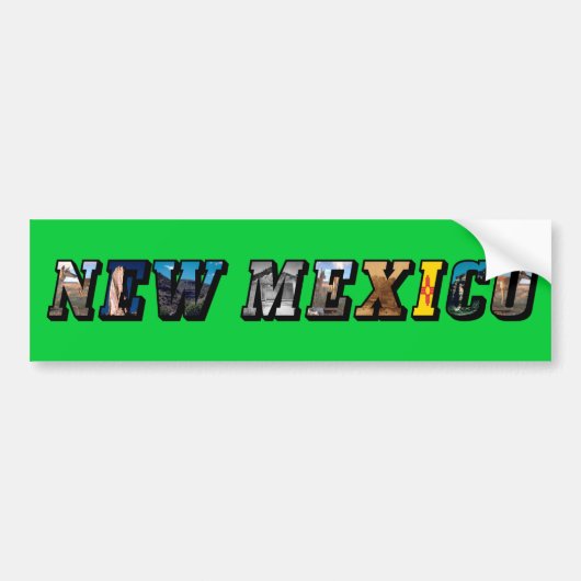 Nieuwe Mexicaanse, Amerikaanse tekst Bumpersticker (Voorkant)