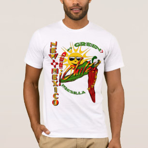 Nieuwe Mexicaanse chilé, rood of groen? T-shirt
