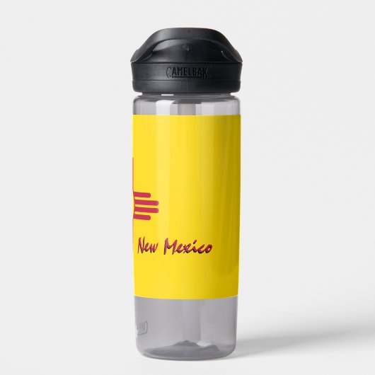 Nieuwe Mexicaanse fles, patriottische New Mexicaan Waterfles (Achterkant)