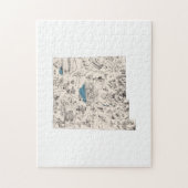 Nieuwe Mexicaanse  kaart met Afbeeldingen Legpuzzel (Verticaal)