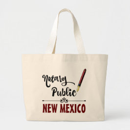 Nieuwe Mexicaanse notaris Public Ink Pen Grote Tote Bag