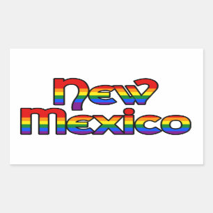 Nieuwe Mexicaanse regenboogtekst Stickers