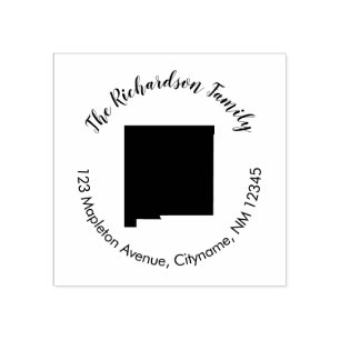 Nieuwe Mexicaanse staat: terug adres rubberen stem Rubberstempel