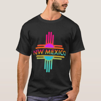Nieuwe Mexicaanse staat Zia Symbol Design Swea T-shirt