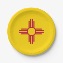 Nieuwe Mexicaanse Staatsvlag Zia Symbool Partij