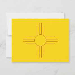 Nieuwe Mexicaanse Staatsvlag Zia Zon Symbool Briefkaart