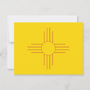 Nieuwe Mexicaanse Staatsvlag Zia Zon Symbool Briefkaart