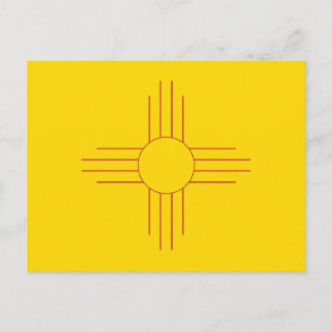 Nieuwe Mexicaanse Staatsvlag Zia Zon Symbool Briefkaart
