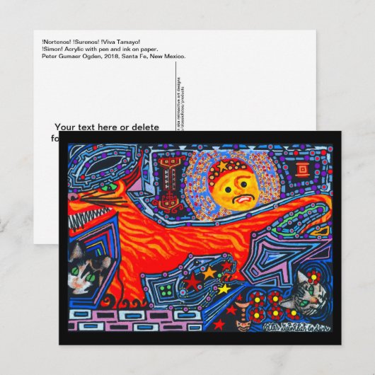 Nieuwe Mexicaanse Tasmaanse tijger duiveldog katte Briefkaart (Voorkant / Achterkant)