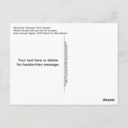 Nieuwe Mexicaanse Tasmaanse tijger duiveldog katte Briefkaart (Achterkant)