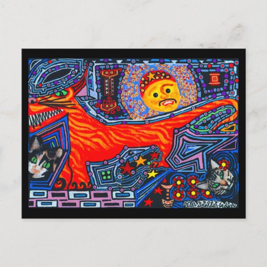 Nieuwe Mexicaanse Tasmaanse tijger duiveldog katte Briefkaart (Voorkant)