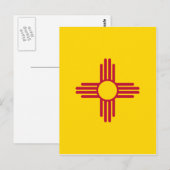 Nieuwe Mexicaanse vlag Briefkaart (Voorkant / Achterkant)