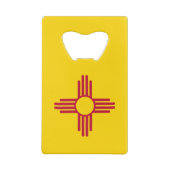 Nieuwe Mexicaanse vlag Creditkaart Flessenopener (Achterkant)